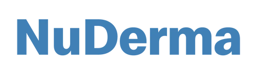 NuDerma logo in blue text